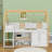 Wooden Low Loft Bed With LED Lights, Storage Shelf And Cabinets-590955768
