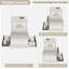 Structure de lit simple TG avec tête de rangement, base de lit pour enfants avec 2 tiroirs, lit plateforme tapissier avec bibliothèque Boucle, aucun sommier nécessaire, assemblage facile, blanc ivoire-1587414595