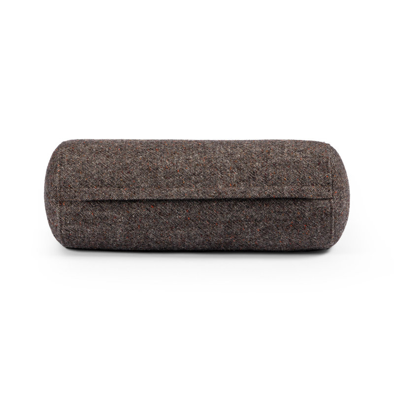 Stonewash Linen Bolster Pillow-Hasselt Ebony-20"x8", Hasselt Ebony