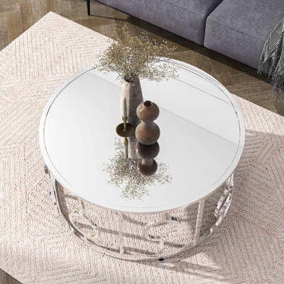 Chequetta Glass Top Single Coffee Table