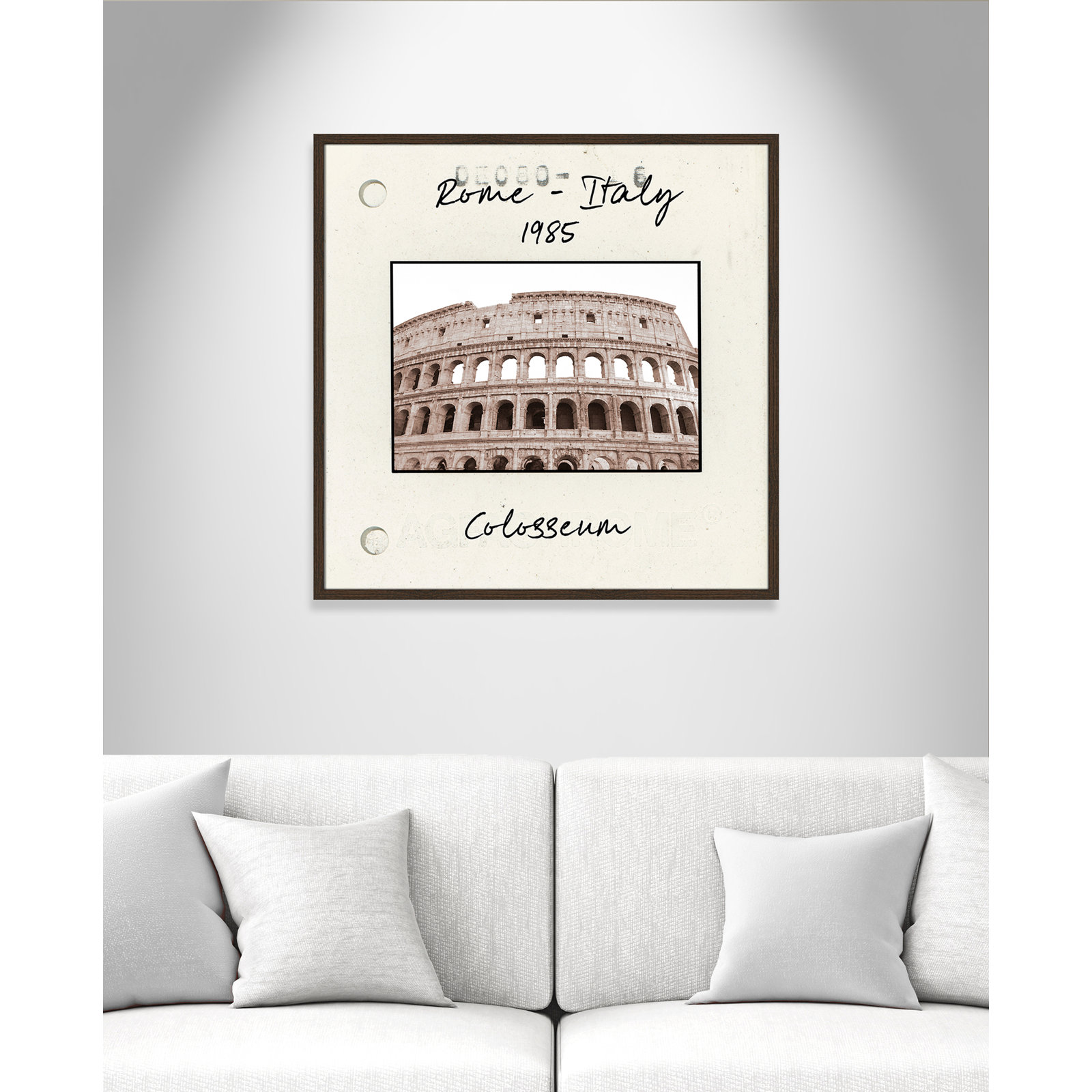 Ritona "Rome, Italy - Colosseum" Print, Walnut Single Picture Framed Paper, 32" H x 32" W x 0.75" D