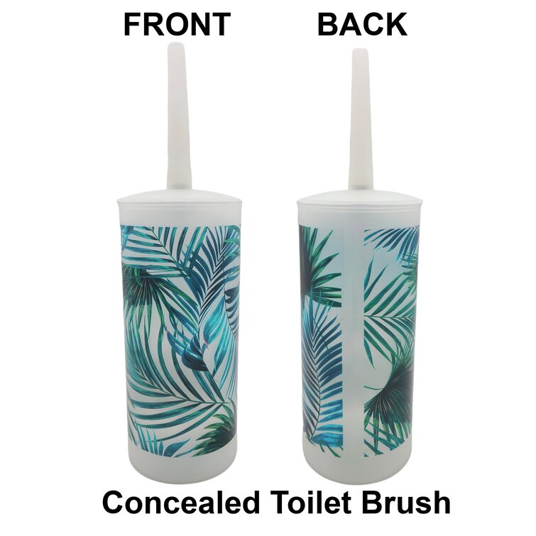 Evideco Tropical Collection Freestanding Toilet Bowl Brush and Holder