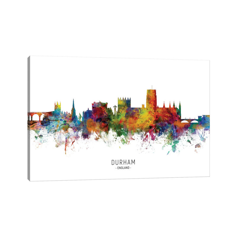 «Durham England Skyline» par Michael Tompsett, impression sur toile tendue, H 40 po x l 60 po x 1,5 po