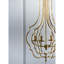 Lustre 4 lumières en métal, luminaire suspendu avec chaîne réglable, ampoule non incluse