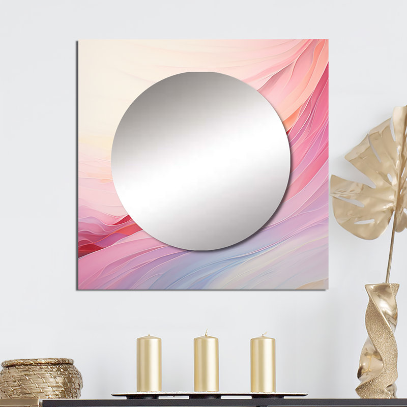 Miroir mural de salon carré Lelde, 36 po x 36 po