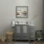 Ensemble de meuble-lavabo autoportant 42 po avec plateau en céramique et miroir assorti Brescia-27042796