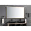 Miroir de salle de bain mural 60 po x 36 po à DEL, avec dossier, brouillard, mémoire, grand, réglable, incassable, à intensité variable, miroir horizontal / vertical
