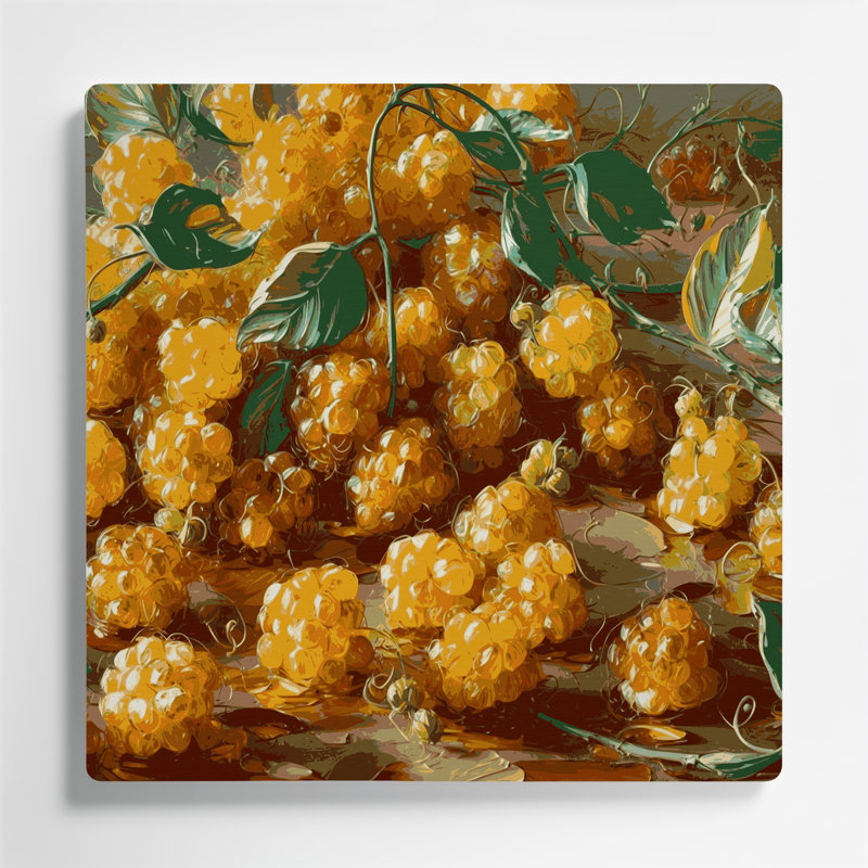 Art mural en métal brun framboise, H 32 po x l 32 po