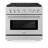 ZLINE 36 in. 5.2 cu. ft. Paramount Dual Fuel Range W/ 6 Burner Gas Cooktop & Electric Convection Oven in Stainless Steel (SDR36)