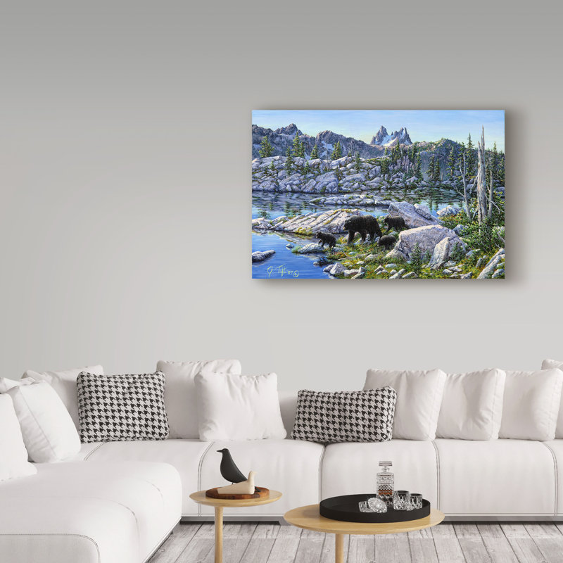 «Black Bear» par Fazulla, impression sur toile tendue, H 22 po x l 32 po x P 2 po