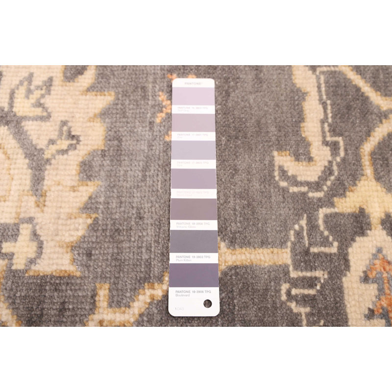 Tapis moderne gris Oushak 8 pi 1 po x 9 pi 11 po