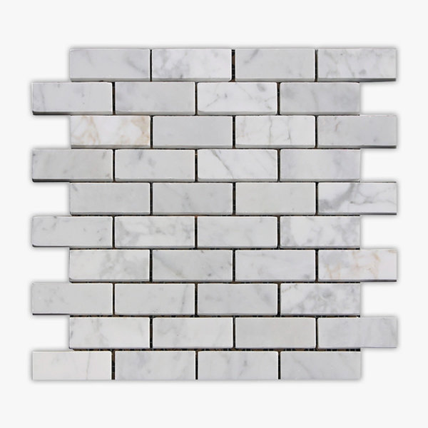 1" x 3" Marble Brick Joint Mosaic Wall & Floor Tile