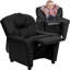 Contemporary Kids Recliner with Cup Holder-1550057906