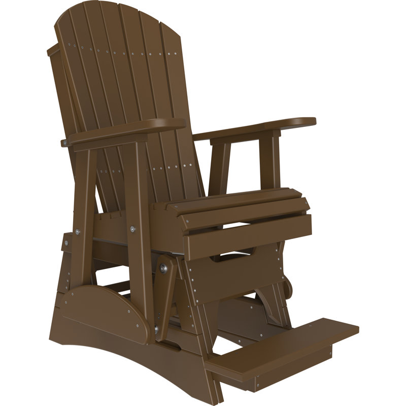 Chaise d'extérieur coulissante en polywood, Brun