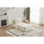Méridienne simple longue - tissu en velours côtelé de mousse à mémoire de forme, modulaire modulaire pour le salon, mobile, sans assemblage, beige, rembourrage haute densité, conception ergonomique, tissu parfait à plusieurs espaces,-800927965