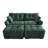 Ergonomic Two-Seater Sofa Sectional Sofa with 2 Ottomans-67943345
