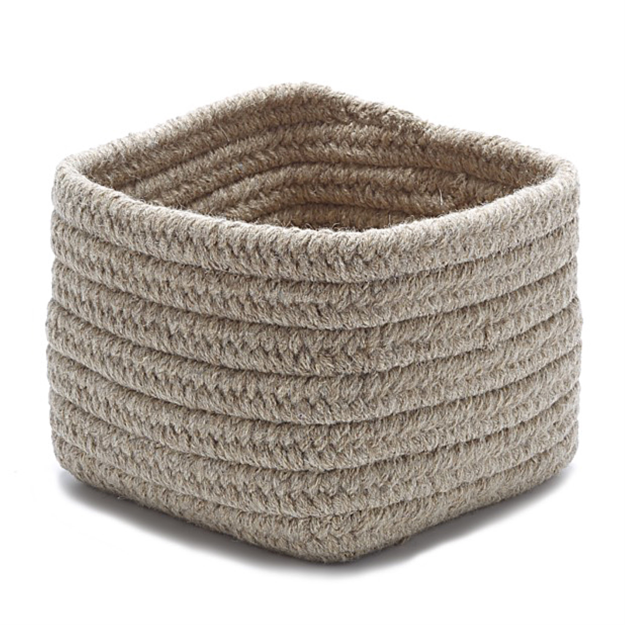 Wool / Felt Decorative Basket 1, Light Beige