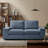 Vroni 71.6'' Upholstered Chenille Loveseat Square Arms Sofa Modern Style Couch with Detachable Sofa Cover-2118195812