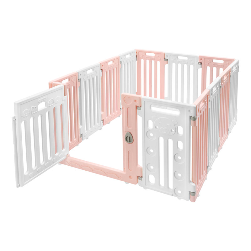 Parc portatif pour chat Geffre, Rose/Blanc