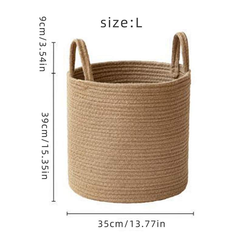 Fabric Laundry Hamper with Handles, 15.35" H x 13.77" W x 13.77" D