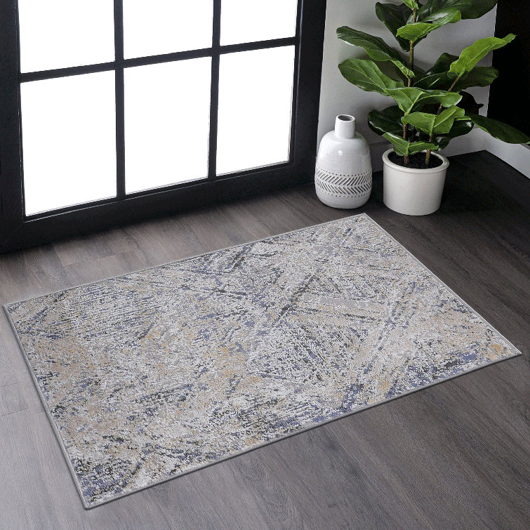 Tapis bleu / gris / géométrique NAAR Payas