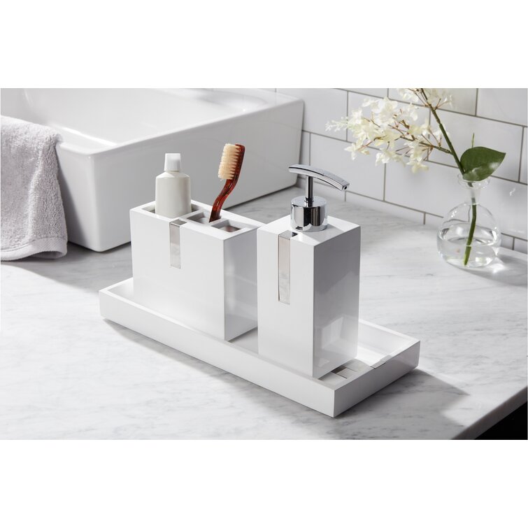 Resin & Wood Bathroom Accessories Set | Hemkonst