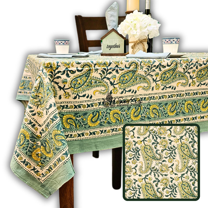 Nappe Barham, Jaune-vert, 102 po carré