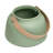 Lido 3.5" Modern Ceramic Sage Green Table Vase with Strap Handle-556803423-556803419