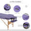 HOMCOM Portable Massage Bed Folding Beauty Massage Table Purple
