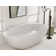71'' x 35'' Freestanding Soaking Solid Surface Bathtub with Faucet