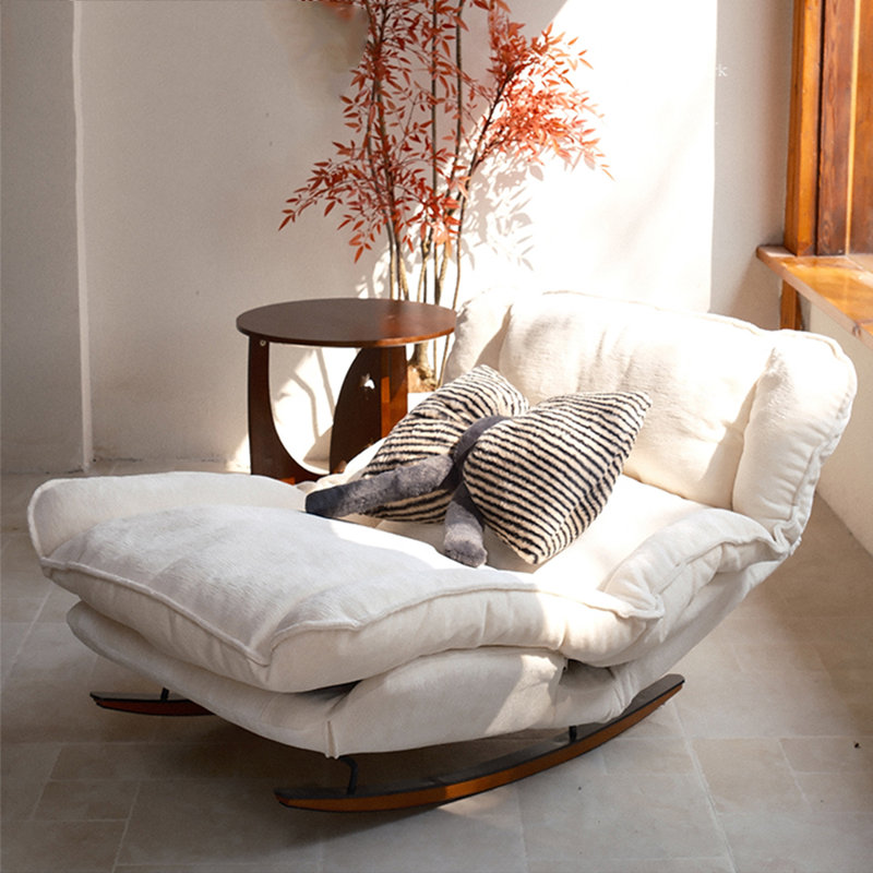 Chaise berçante ergonomique réglable, Beige