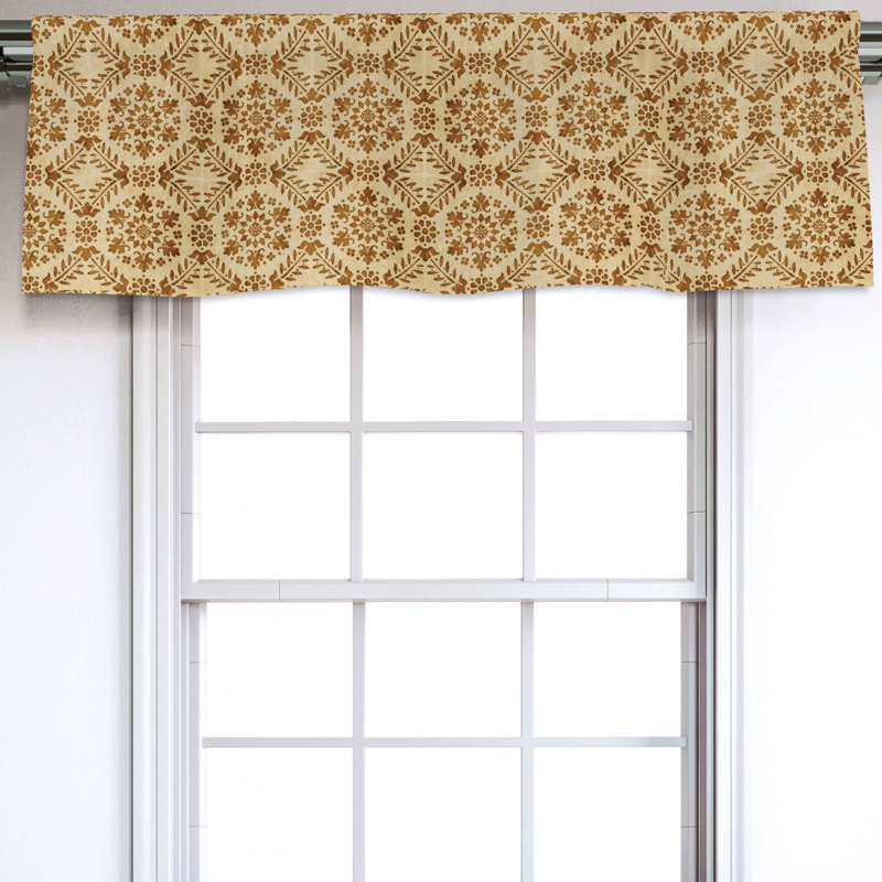 Sateen Ikat Ruffled Window Valance