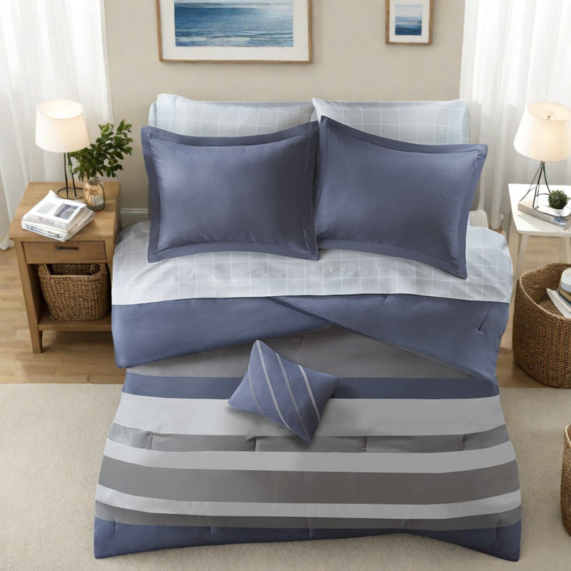Certified Twin Xl Polyester Bedding Sets, Modern Striped Home Comfort