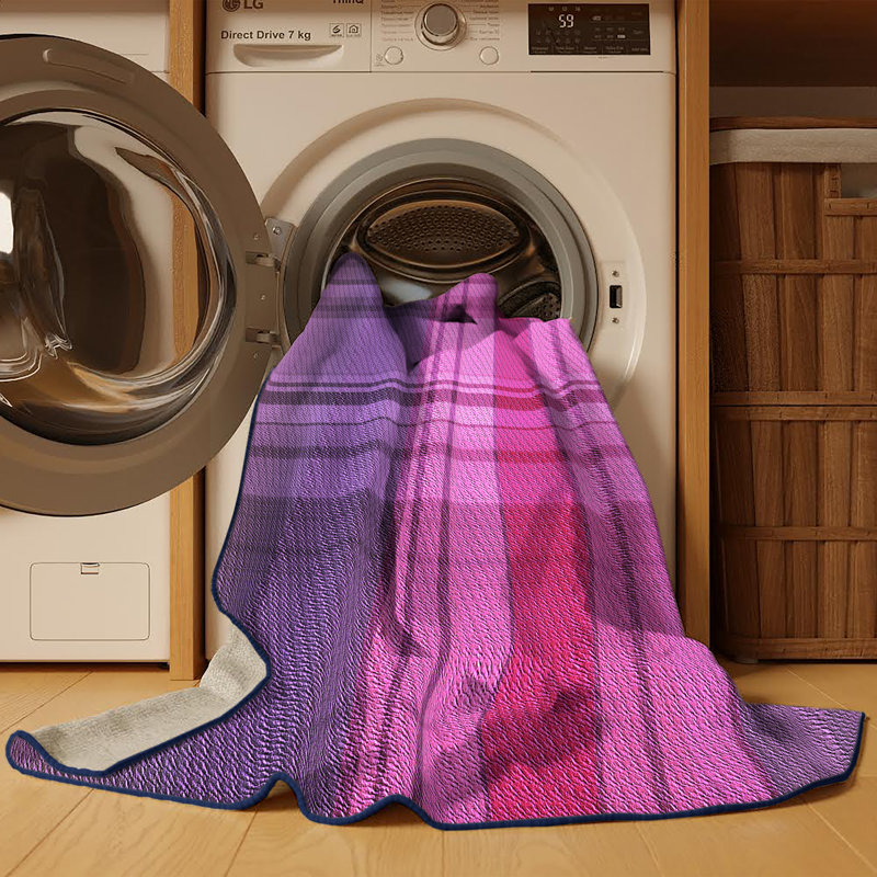 Tapis 100% à motif lavable à la machine 2989 16, Rectangle 7 pi x 10 pi