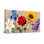Plantes et fleurs, art floral sur toile avec des fleurs éclatantes