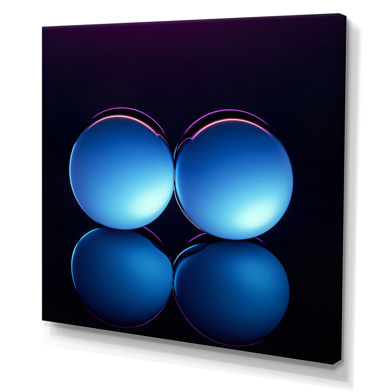 Serenity Circlescapes Kind of Blue I - reproduction sur toile, H 30 po x l 30 po x P 1 po, Toile tendue