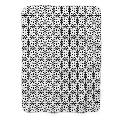 Rouge / noir - couverture sherpa de qualité supérieure 0132
