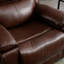 Fauteuil de massage inclinable et chauffant en cuir véritable de 38,2 po avec porte-gobelets et port USB (ensemble de 3)-254393652