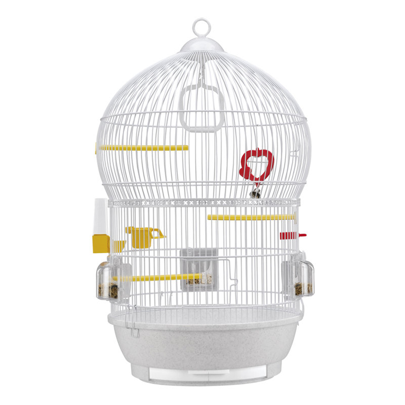 68.5cm Hanging Bird Cage with Perch, White