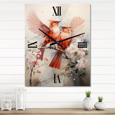 Minimalism Florida Birds In Flight II - Animals Wall Clocks