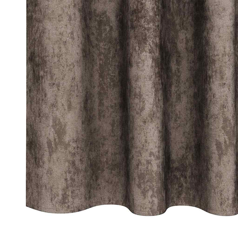 Curtain With Curtains 2 Pcs Velvet, Cappuccino, 140cm Width x 175cm Drop