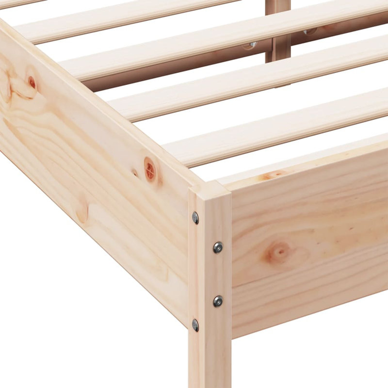 Sherise Solid Wood Bed, EU Double - 140 x 200 cm