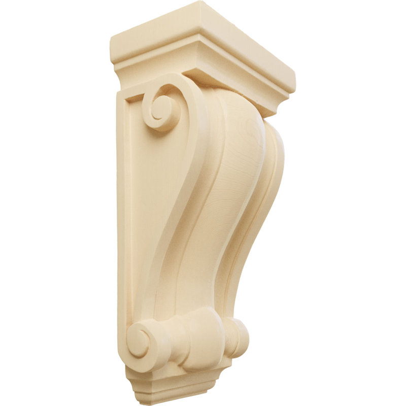 Support en bois / corbeau, Érable, H 9,5 po x l 5 po x P 3,25 po