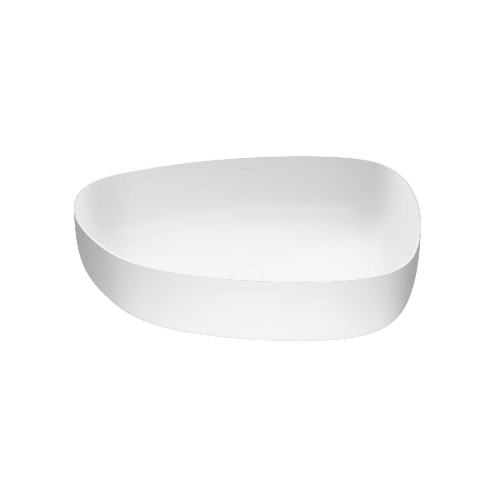 Peony 20" L x 15" W x 5" H Matte Stone White Handmade Novelty/Specialty Vessel Bathroom Sink