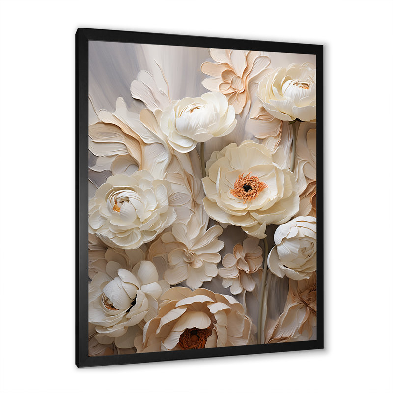 Ranunculus Radiance Treasure V - Ranunculus Wall Art Living Room, Cadre photo noir, H 40 po x l 30 po x P 1,5 po