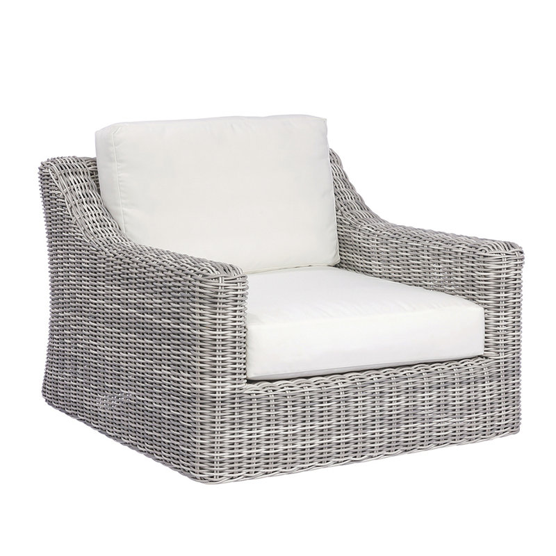 Tortola Deep Seating Swivel Lounge Chair With Cushion, Navy
