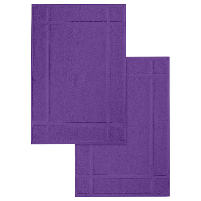 Tapis de bain - pour plancher de salle de bain - Très absorbant - Lavable à la machine, L 20 po x L 34 po, Mauve