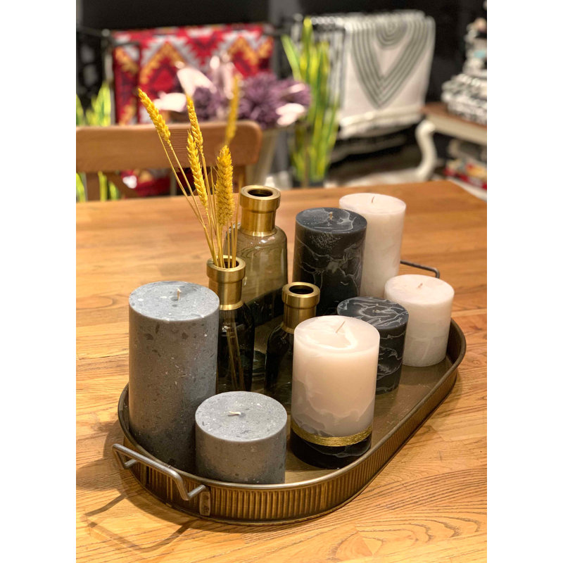 Bougie cylindrique sans parfum, Anthracite