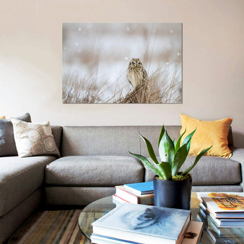 Prairie winter, impression sur toile, H 26 po x l 40 po x P 1,5 po, Toile tendue, Pas de tapis