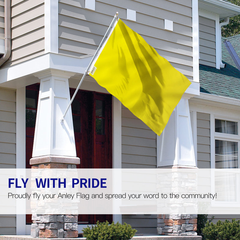 Fly Breeze Solid Polyester House Flag, Yellow, 3x5